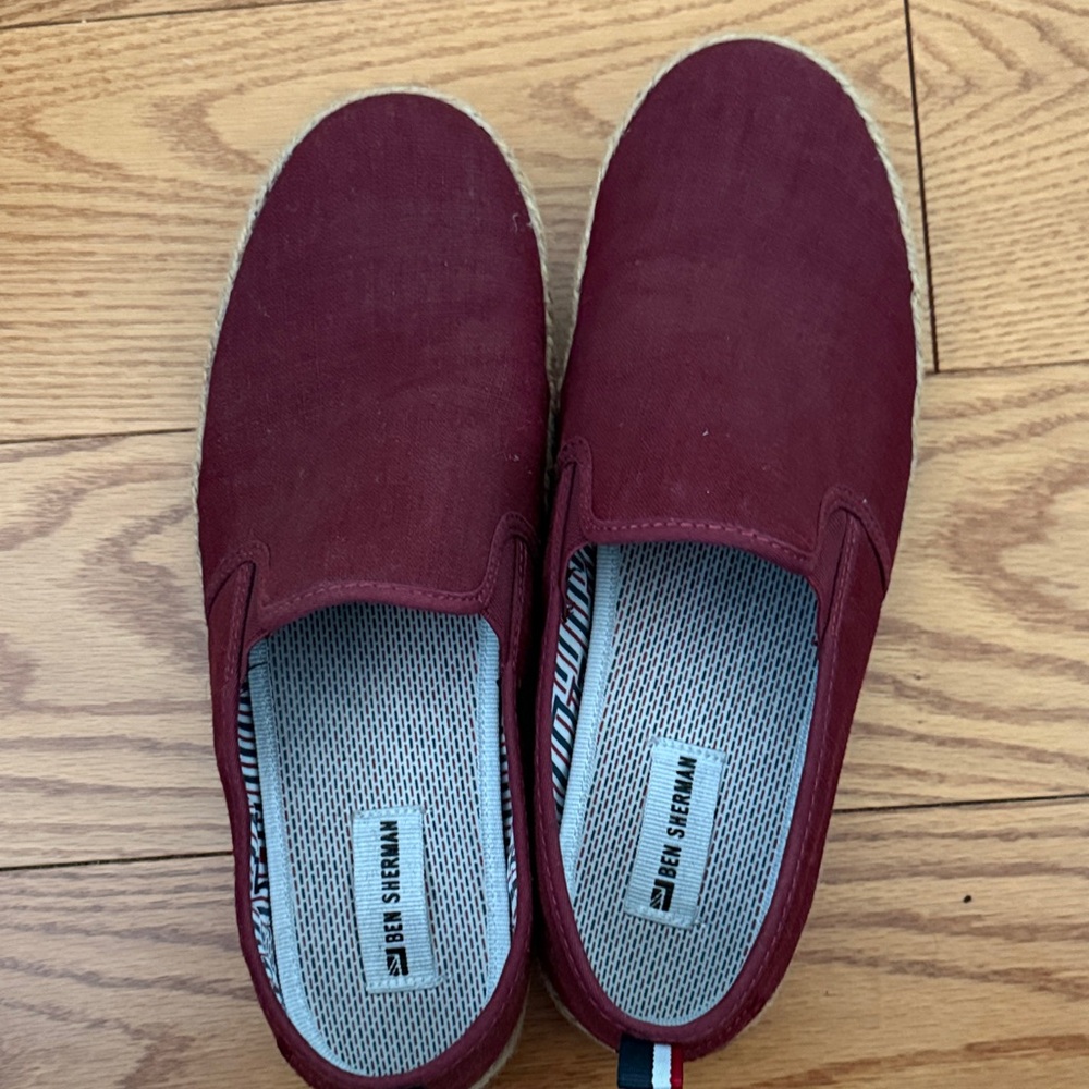 Ben Sherman Men's Deep Red Slip-On Loafers